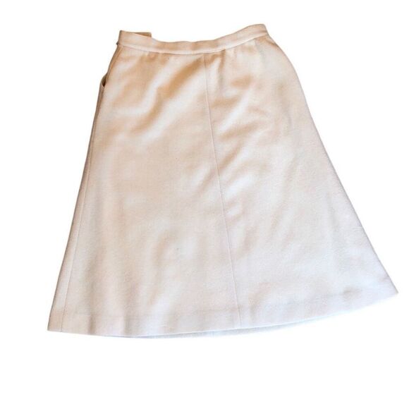 Vintage Breckenridge Wool Skirt A line Cream Size 12 Lined - Picture 6 of 11